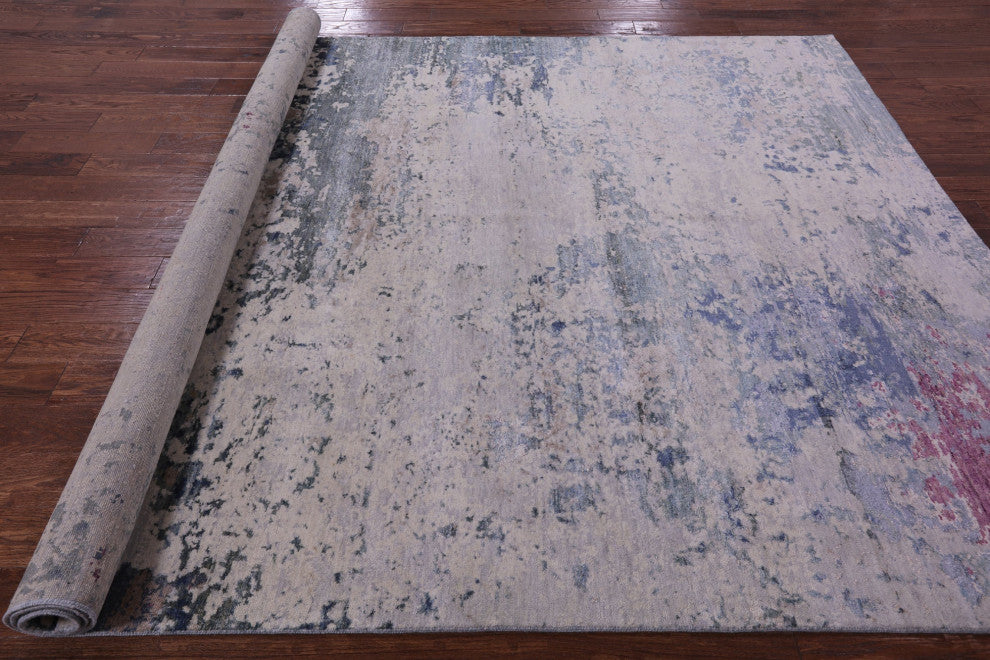 Abstract Handmade Wool & Silk Rug 7' 10" X 10' 4" - Q15533