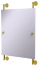Waverly Place Rectangular Frameless Rail Mounted Mirror, Polished Brass