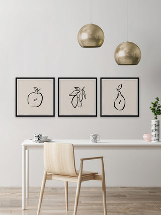 Nature's Goodies Triptych, 3-Piece Set, 12x12 Panels