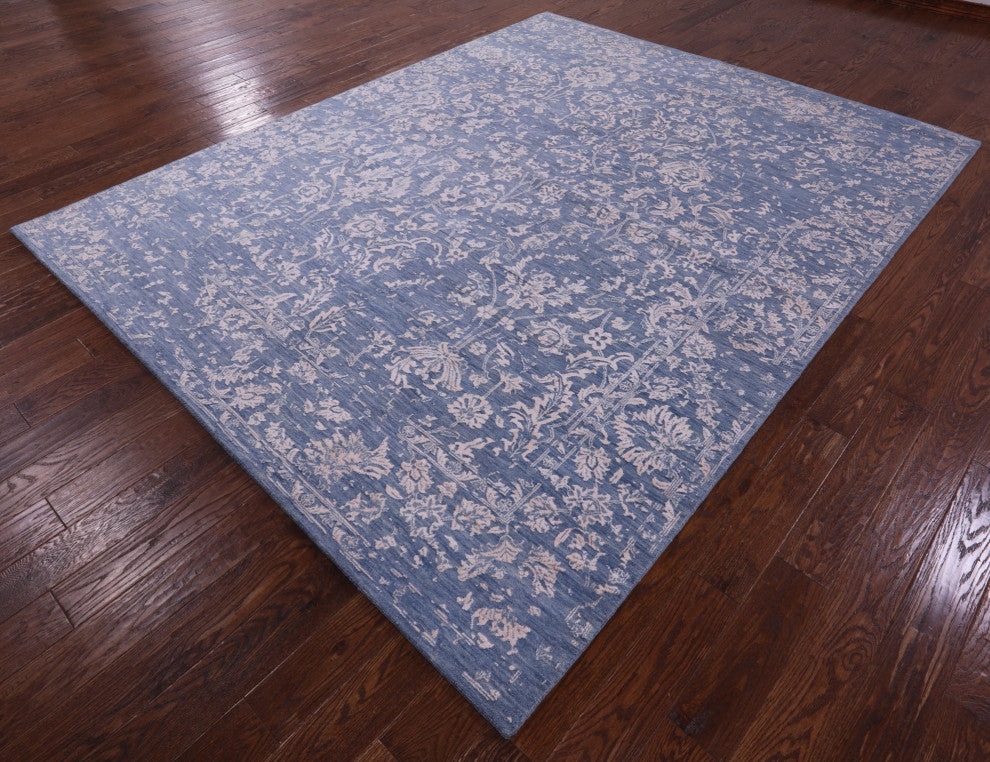 8' 2" X 10' 3" Wool & Silk Handmade Persian Rug - Q15766