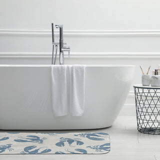 34" x 21" Lobster Fest Bathmat, Dusty Smoke