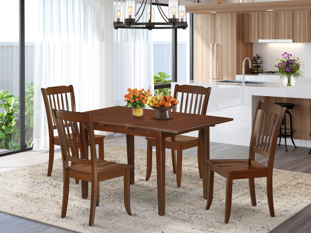 5 Pc Kitchen Nook Dining Set -Breakfast Nook And 4 Dining Chairs