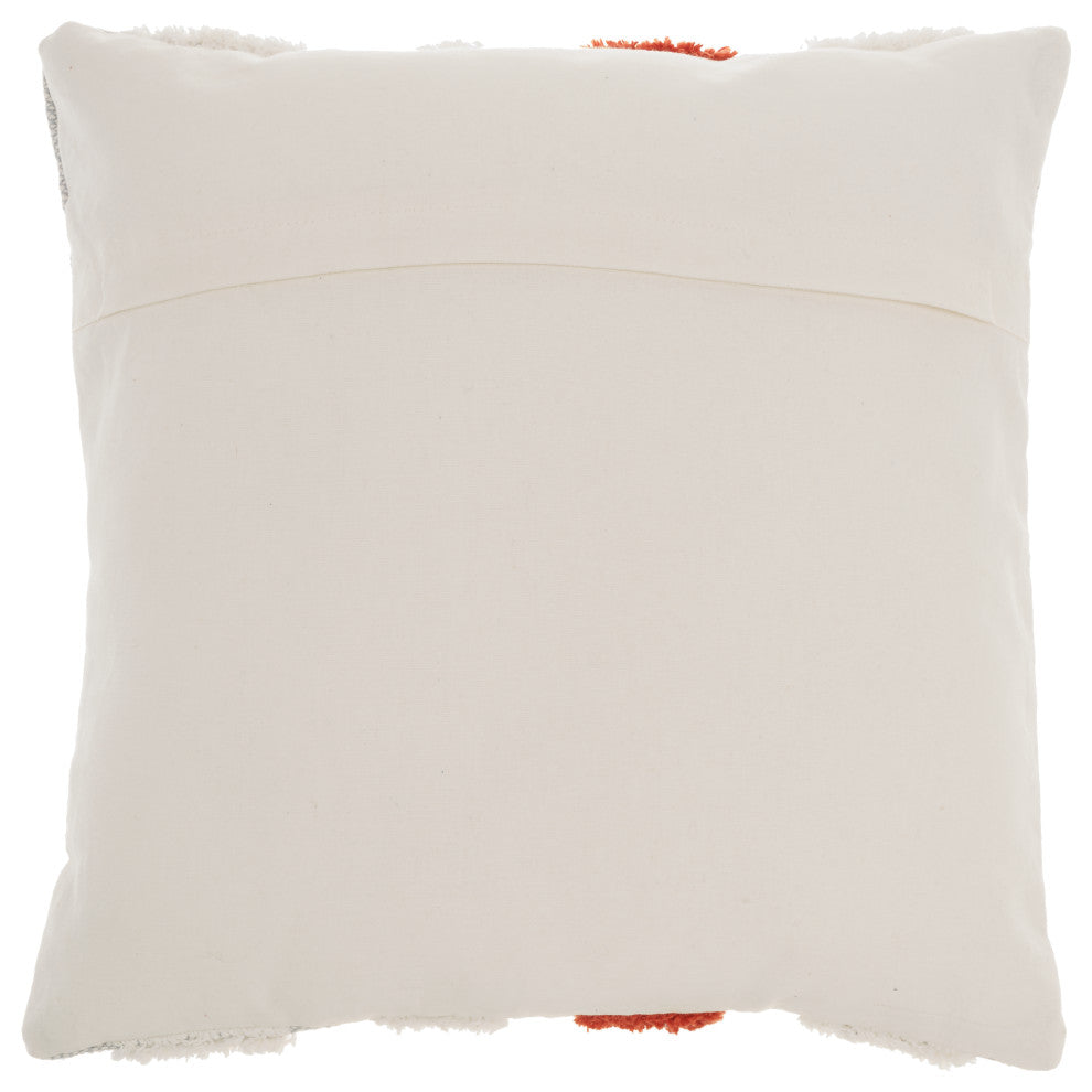 Mina Victory CN980 Throw Pillow, Orange, 18" x 18"