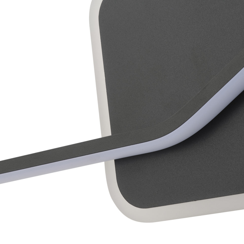 Modern LED Dimmable Vanity Light Over Mirror for Bathroom Lighting, Black