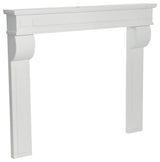 Lodge Decorative Fireplace Mantel, Flat Paintable White