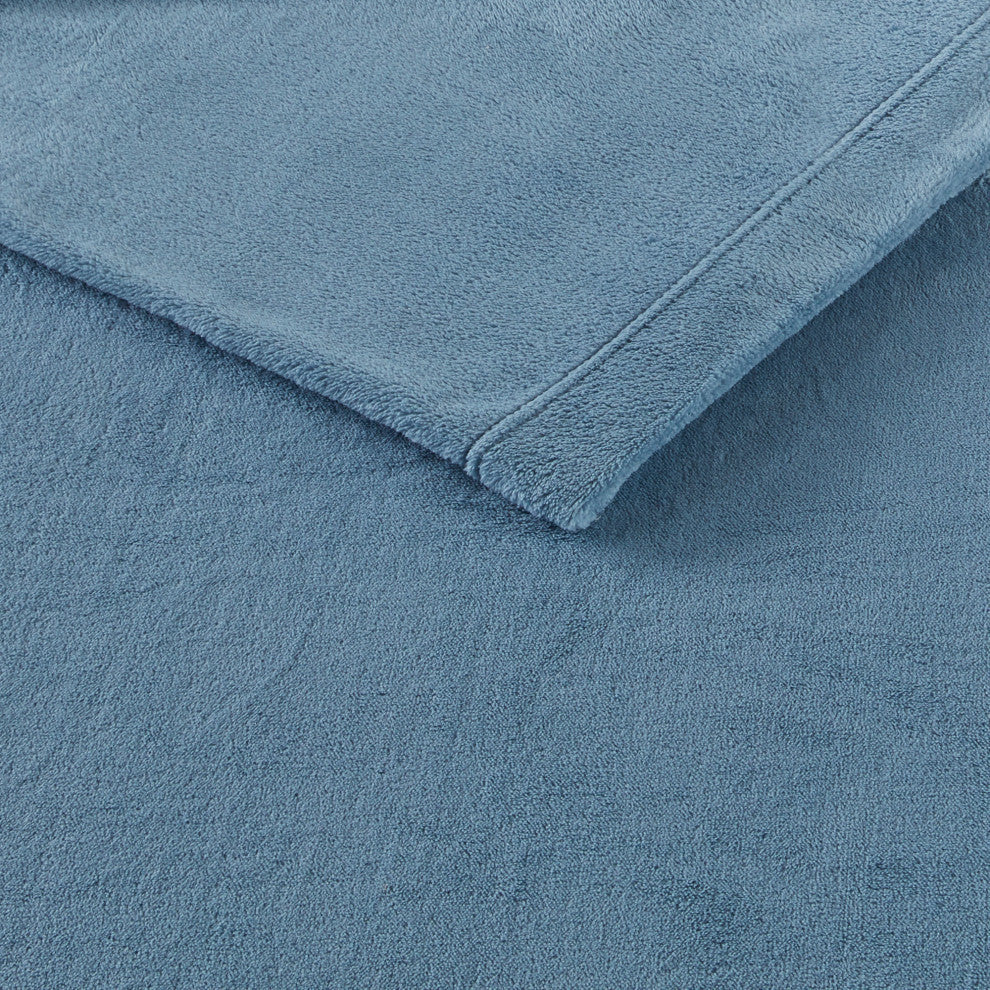 True North by Sleep Philosophy Knitted Plush Sheet Set, Blue, King