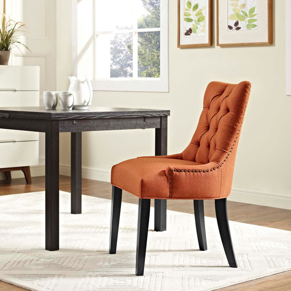 Regant Upholstered Fabric Dining Chair, Orange