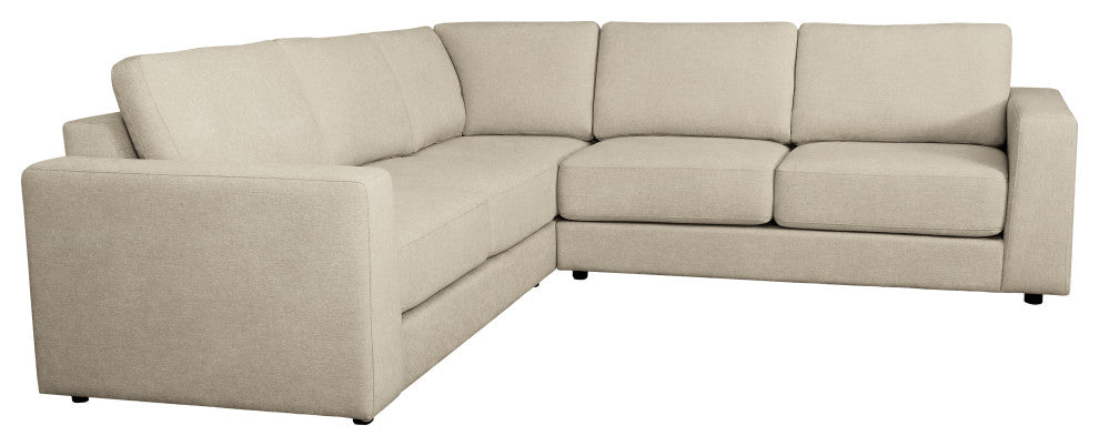Elizabeth Stain-Resistant Fabric 3 Piece Sectional, Sand