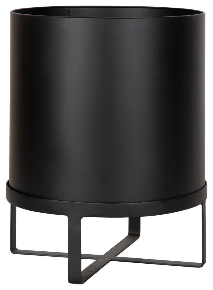 Bracey Metal Planter, Black, 11