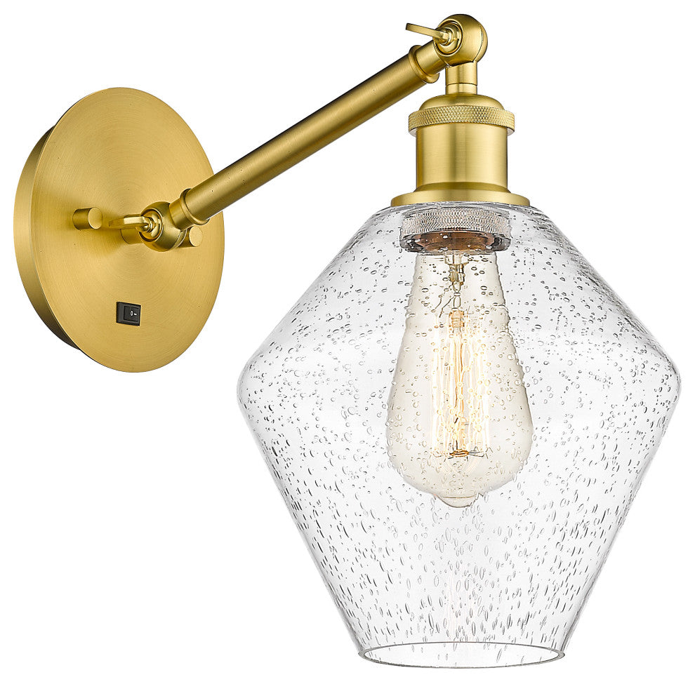 Innovations 317-1W-SG-G654-8 1-Light Sconce, Satin Gold