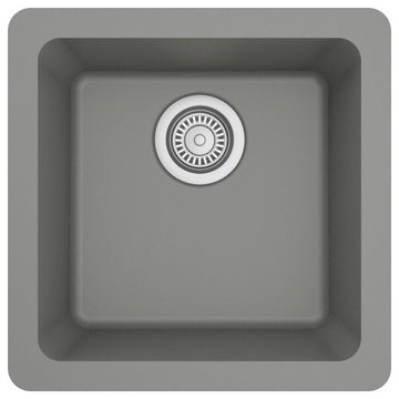 Karran USA QU-690 Quartz QU 16-5/8" Undermount Single Basin - Grey