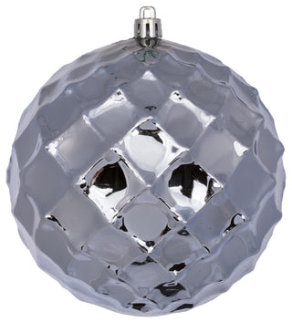 Shiny Diamond Bauble Christmas Ornament , Lilac, 4.75"