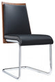Morgan, Modern Black & Walnut Dining Chair, Set of 2
