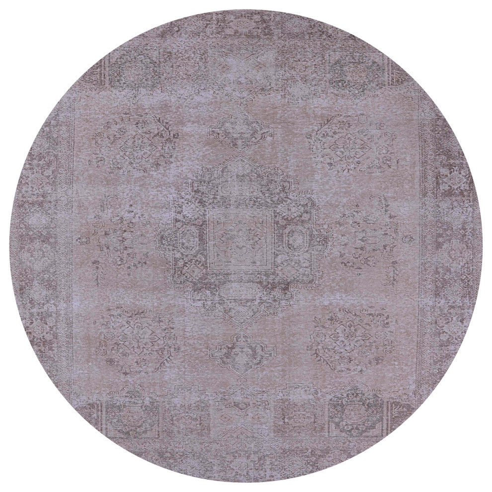 Ahgly Company Indoor Round Mid-Century Modern Area Rugs, 4' Round