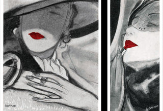 "Hat Lady 2" Painting Print on Wrapped Canvas