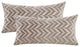 Jacquard Chenille Pillow Covers, 2-Piece Set, Light Brown, 14"x26"