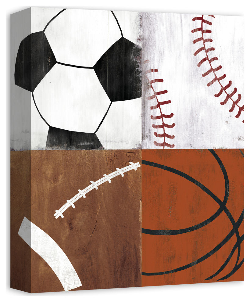 Close Up Sports Balls 11x14 Canvas Wall Art