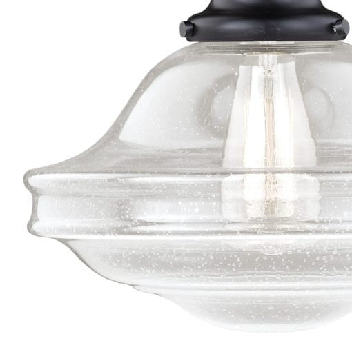 Huntley 12-in Pendant Clear Glass Oil Rubbed Bronze