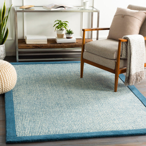 Surya Siena SNA-2306 4'x6' Rug, Bright Blue/Sky Blue/Cream