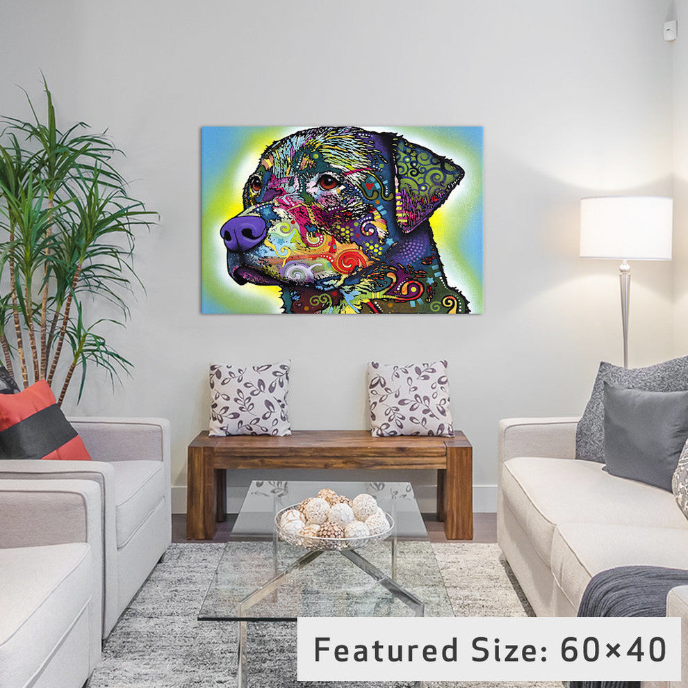 "The Rottweiler" Wrapped Canvas Art Print, 18x12x1.5