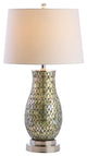 Douglas Mosaic LED Table Lamp, Green, 28"