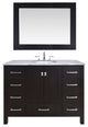 48" Malibu Espresso Single Sink Bathroom Vanity, Mirror