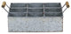 6 Compartment Galvanized Metal Caddy With Wood Grip Handles