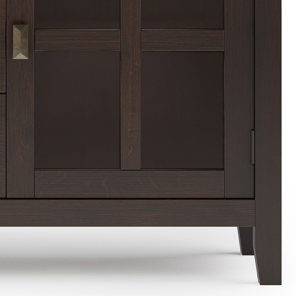 Artisan SOLID WOOD Large Sideboard Buffet in Dark Chestnut Brown