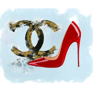 Chanel Shoe and Logo Artwork