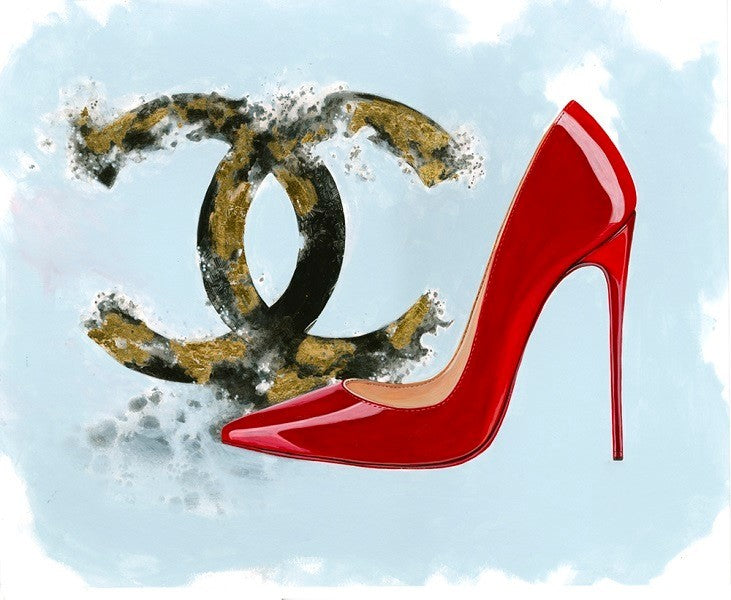 Chanel Shoe and Logo Artwork