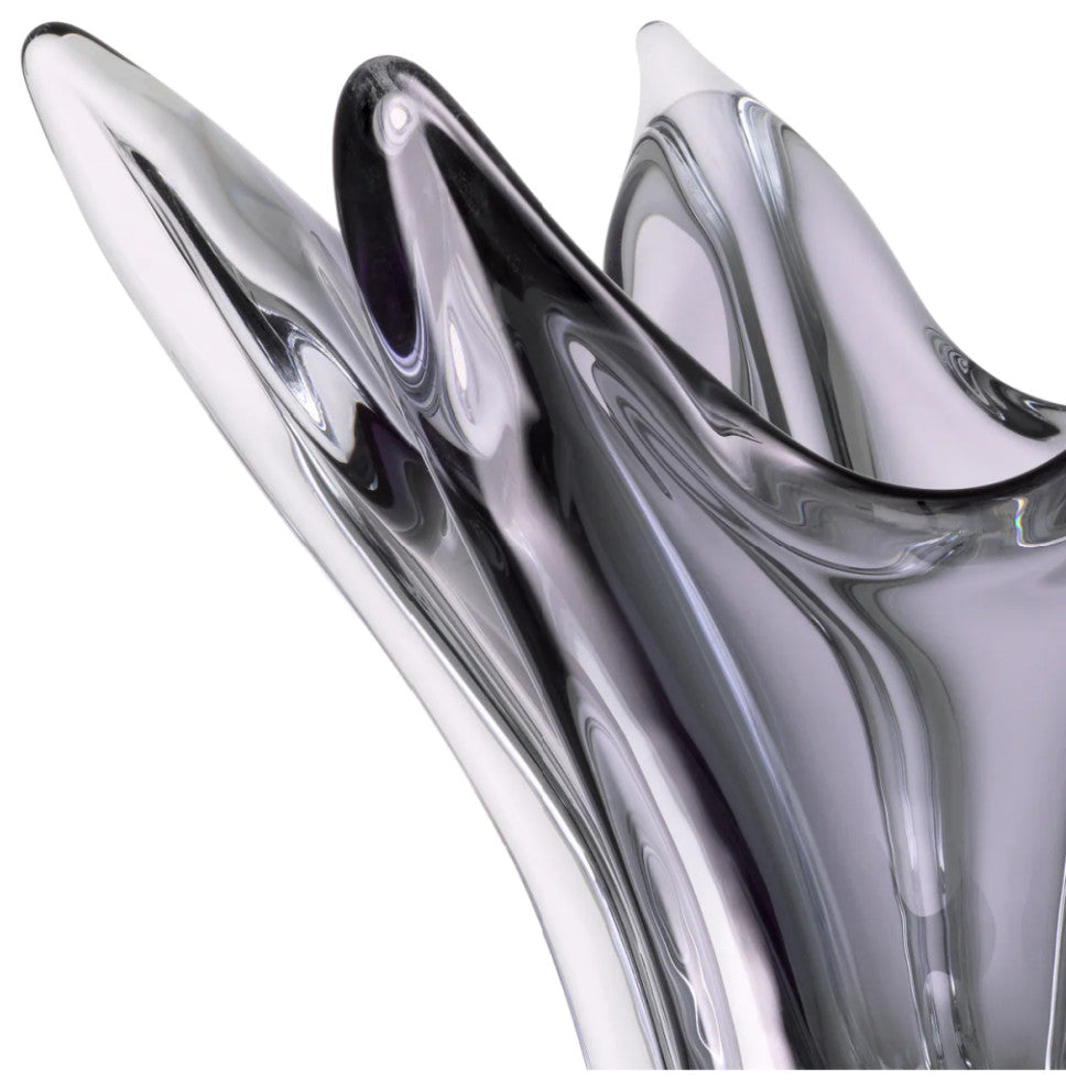 Handblown Glass Modern Bowl, Eichholtz Sutter, Gray