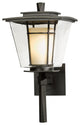 Beacon Hall Outdoor Sconce, Coastal Dark Smoke Finish, Opal and Clear Glass