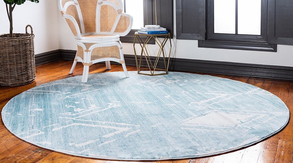 Contemporary Heights 8' Round Mystic Area Rug