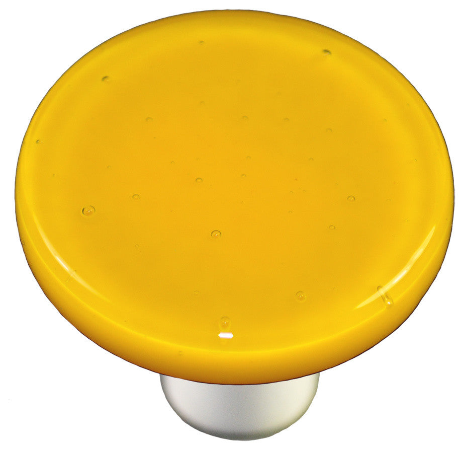 Sunflower Yellow Knob Round, Black Post