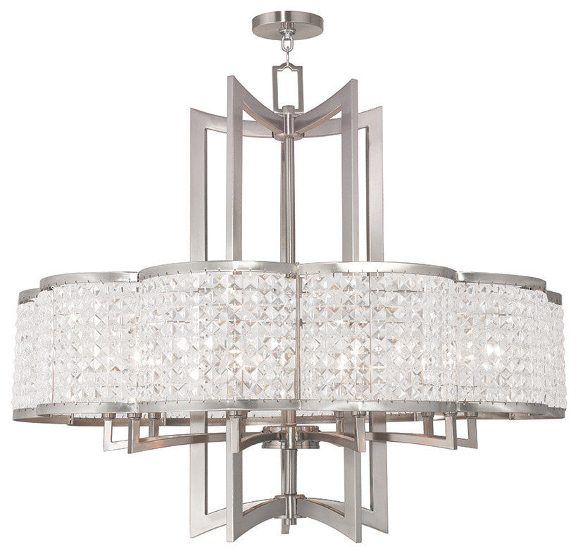 Grammercy Chandelier, Brushed Nickel