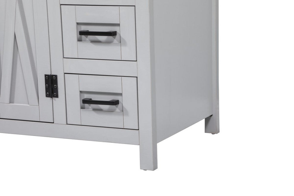 Home Living 19" Farmhouse Grey-Light Bathroom Vanity