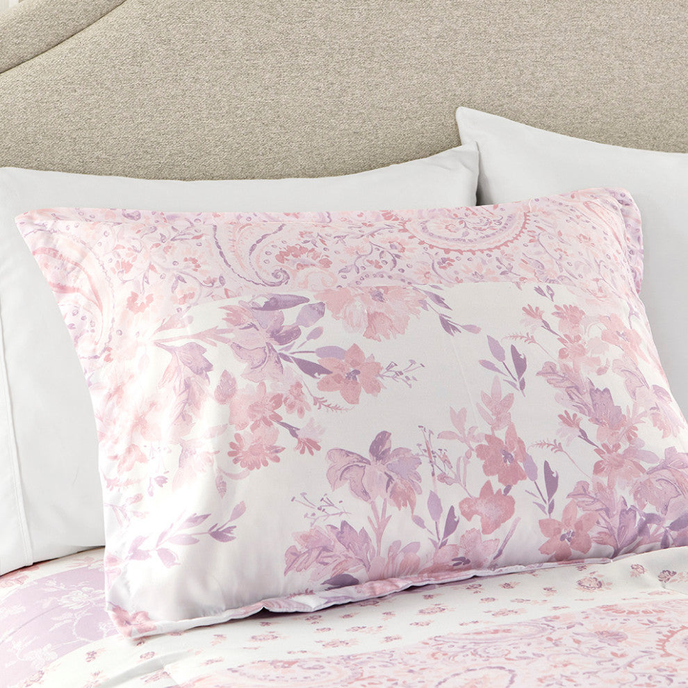 Intelligent Design Oliena Floral Paisley Comforter Set, Pink