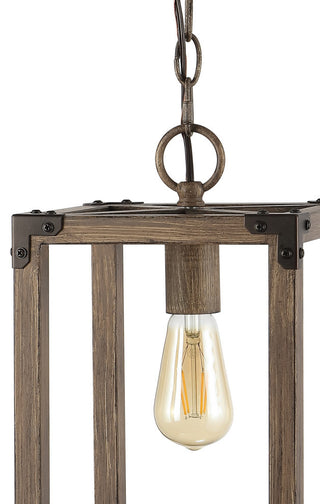 Magnolia 8.13" Adjustable Iron LED Pendant, Brown