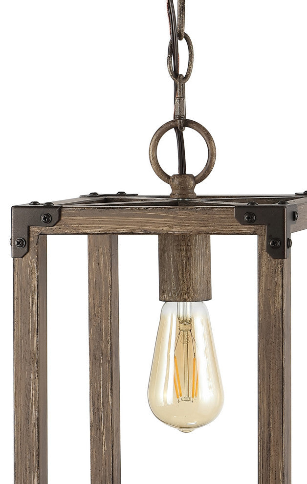 Magnolia 8.13" Adjustable Iron LED Pendant, Brown