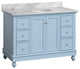 Bella 48" Bathroom Vanity, Powder Blue, Carrara Marble