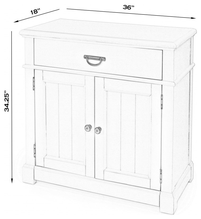 Alek White Solid Wood Chest With Storage