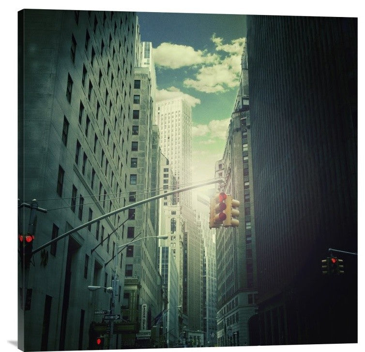 "Downtown" Stretched Canvas Giclee by Ambra, 30x30"