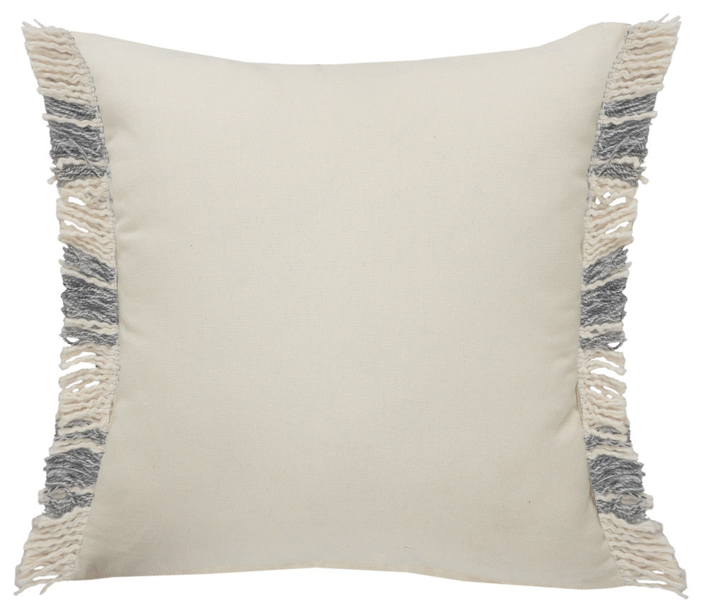 Charles Casual Plaid Cabin Throw Pillow With Fringe