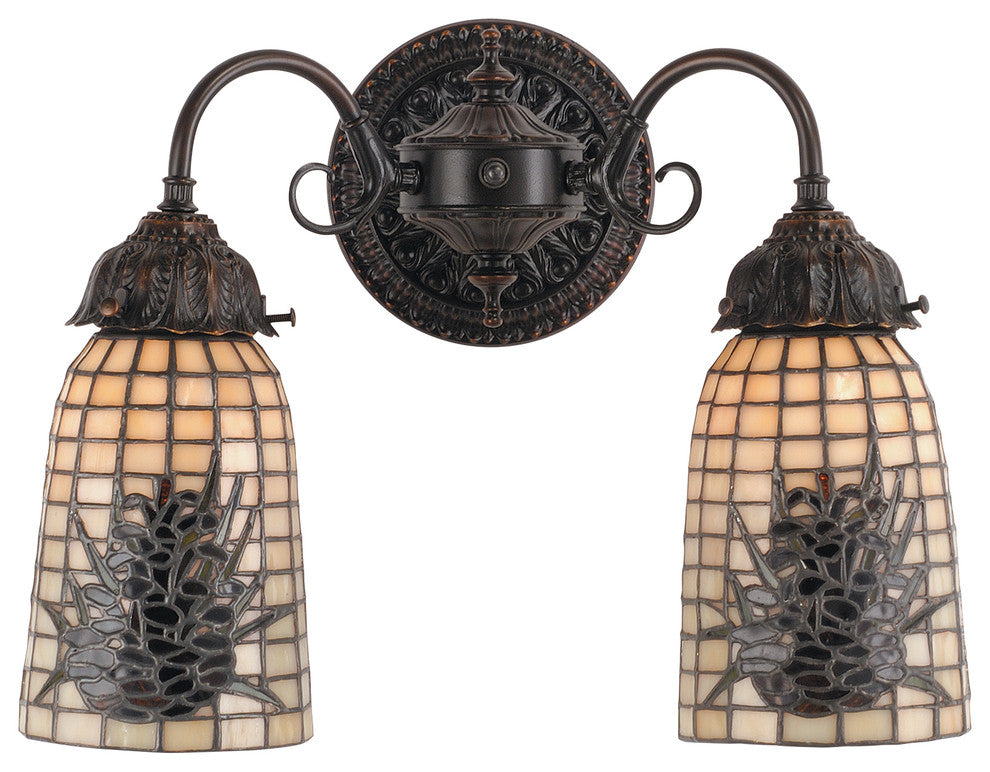 Meyda Lighting 74048 14.5" Wide Pine Barons 2 LT Wall Sconce