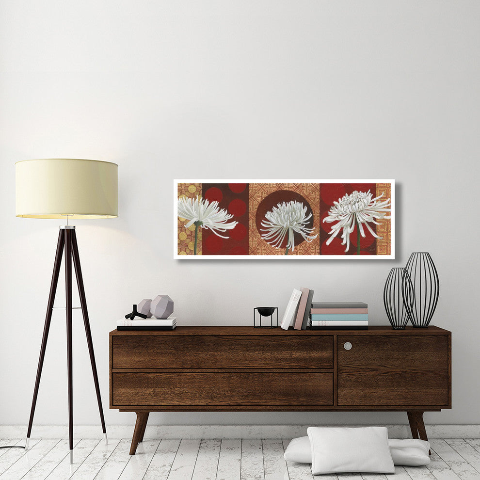 "Morning Chrysanthemums V" Digital Paper Print by Kathrine Lovell, 56"x20"