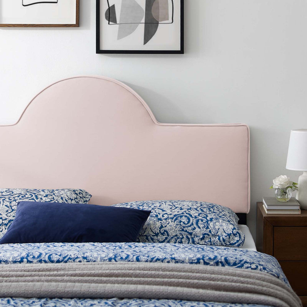 Headboard, Twin Size, Velvet, Pink, Modern Contemporary, Bedroom Master Suite