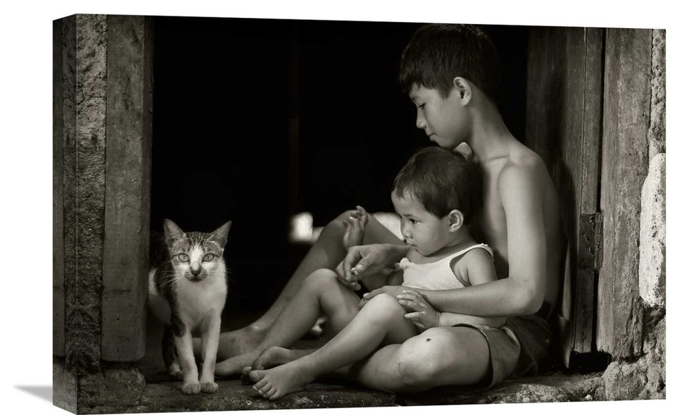 "Distraction" Stretched Canvas Giclee by Raymond Sitanggang, 22x15"