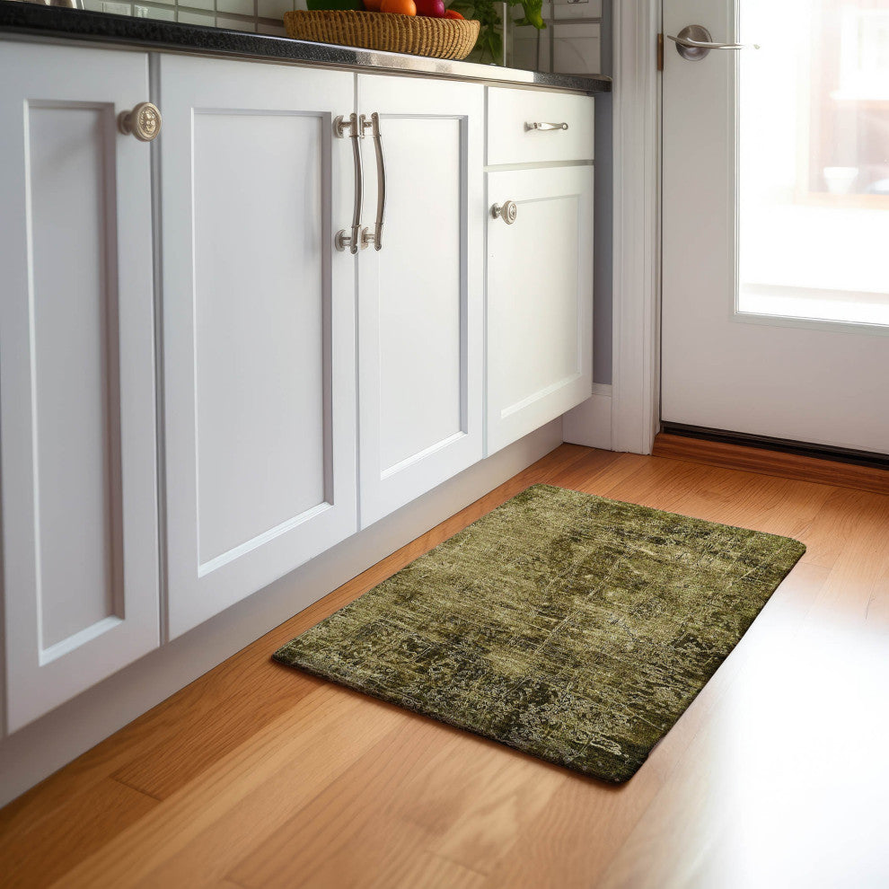 Premium Machine Washable Mayfield AMF559 Brown 1'8" x 2'6" Rug