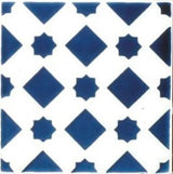 Mediterranean Blue Star Ceramic Tile