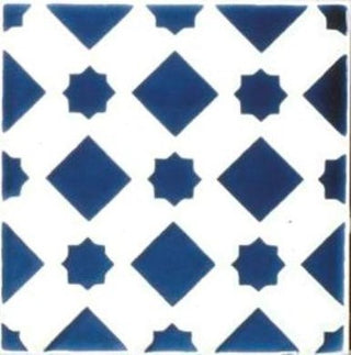Mediterranean Blue Star Ceramic Tile